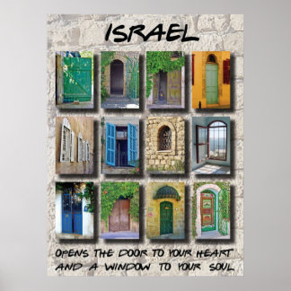 Poster Israël - portes et fenêtres
