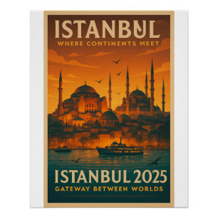 Poster Istanbul - Là où les continents se rencontrent