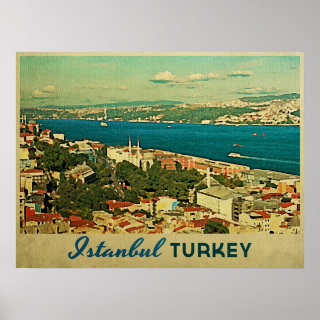 Poster Istanbul vintage Turquie (Devant)