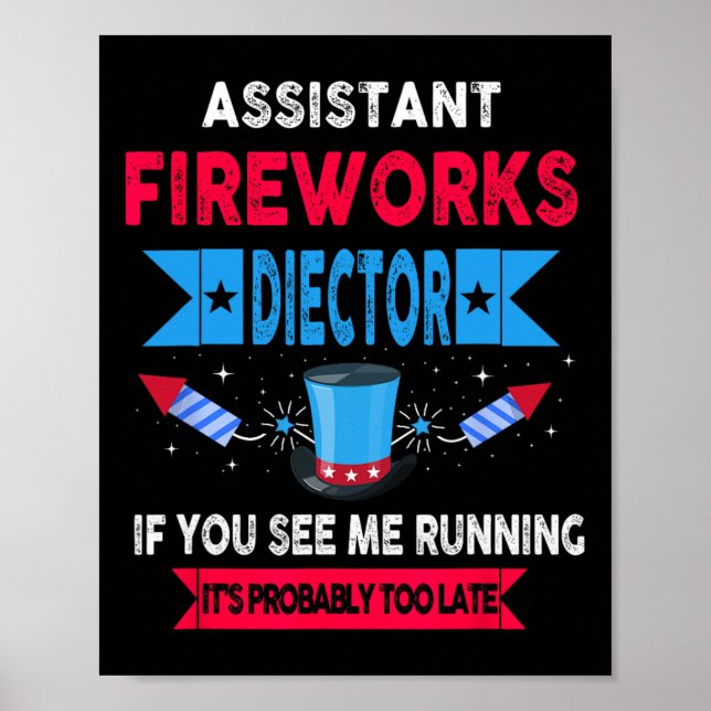 Poster Istant Fireworks Directeur Je Vous Exécute 4 Juil (Devant)
