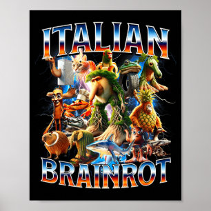 Poster Italian-brainrot ai animaux générés hommes de la g