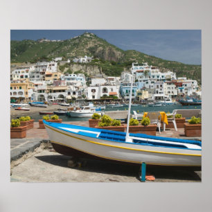 Poster ITALIE, Campanie, (Baie de Naples), ISCHIA,