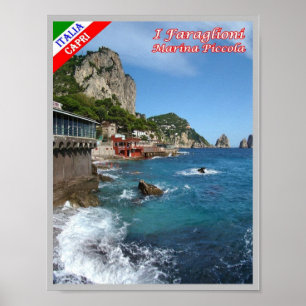 Poster Italie - Campanie - Capri - Marina Piccola -