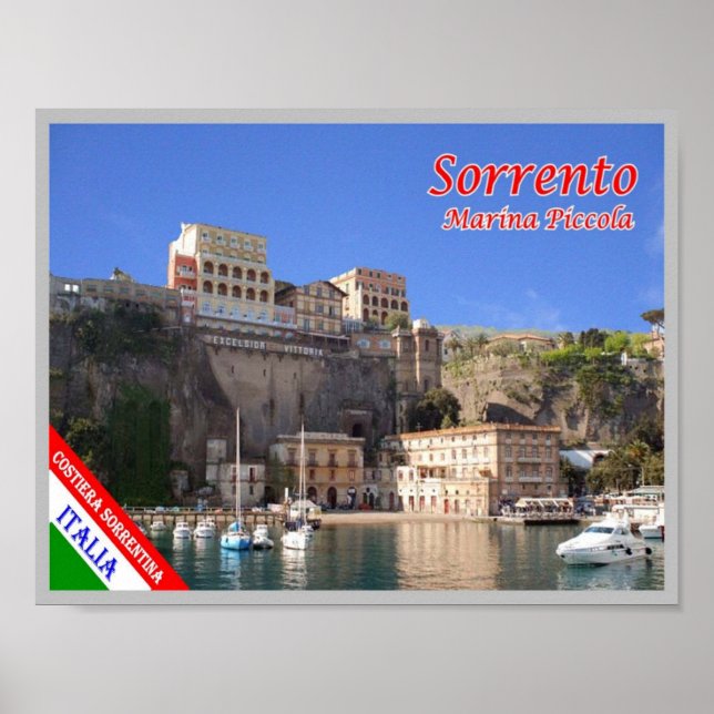 Poster Italie - Campanie - Sorrente Marina Piccola - (Devant)