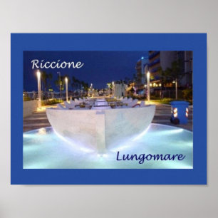 Poster Italie - Émilie Romagne - Riccione - Bord de mer