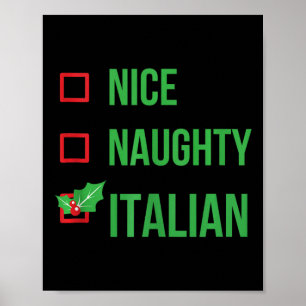 Poster Italie Funny Italie Pyjama Noël