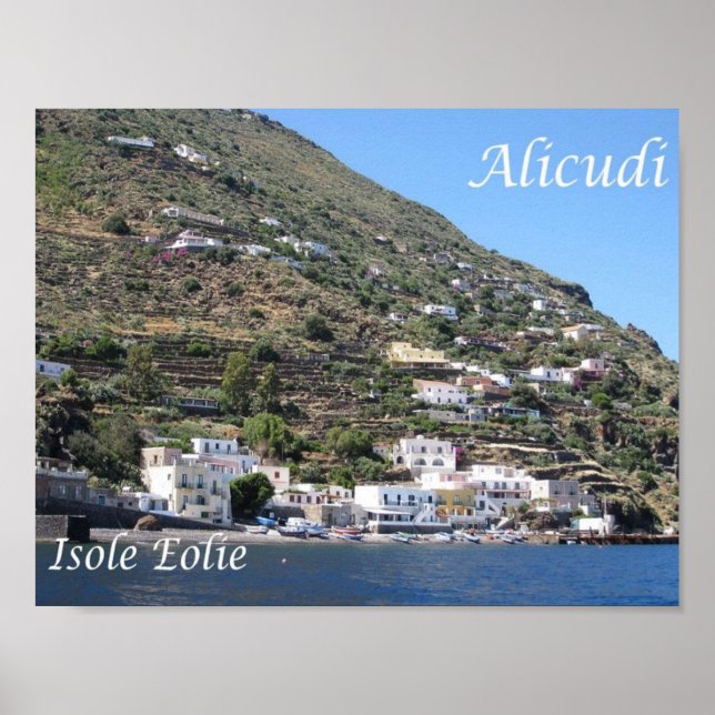 Poster Italie - Îles Éoliennes - Alicudi - (Devant)