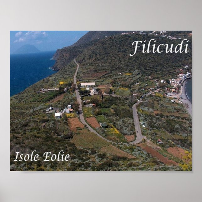 Poster Italie - Îles Éoliennes - Filicudi - (Devant)