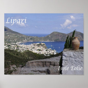 Poster Italie - Îles Éoliennes - Lipari -