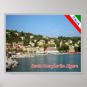 Poster Italie - Ligurie - Père Noël Margherita Ligure -