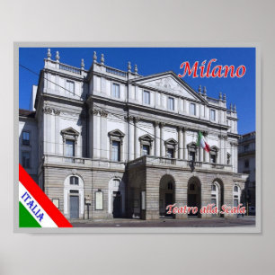 Poster Italie - Lombardie - Milan - Théâtre alla Scala -
