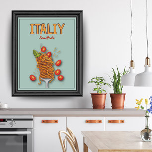 Poster Italie Love Pasta