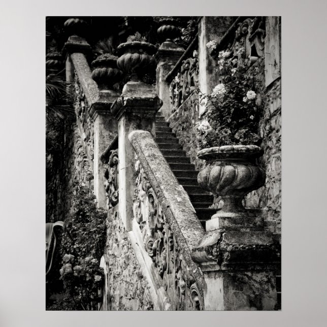 Poster Italie, province de Lecco, Varenna. Villa Monaster (Devant)