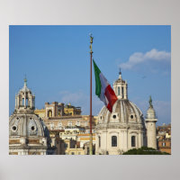 Italie, Rome. drapeau italien