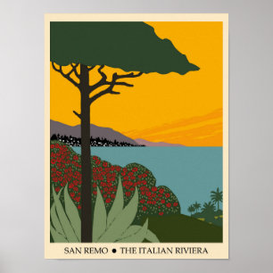 Poster Italie San Remo Vintage voyage