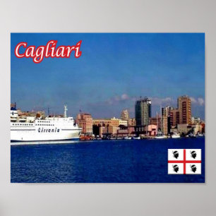 Poster Italie - Sardaigne - Cagliari - Port -
