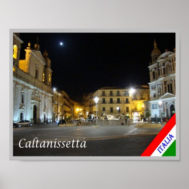Poster Italie - Sicile - Caltanissetta - (Devant)