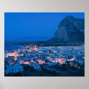 Poster Italie, Sicile, SAN VITO LO CAPO, Ville de vacance