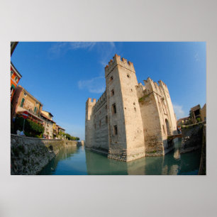 Poster Italie, Sirmione, Lac de Garde, le Scaliger