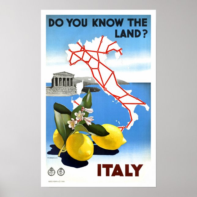 Poster Italie Vintage voyage (Devant)
