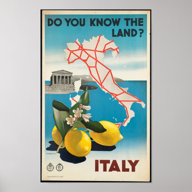 Poster Italie - Voyage vintage Italia (Devant)