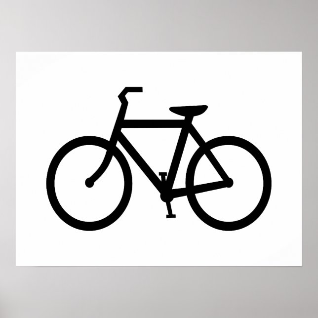 Poster Itinéraire vélo noir (Devant)