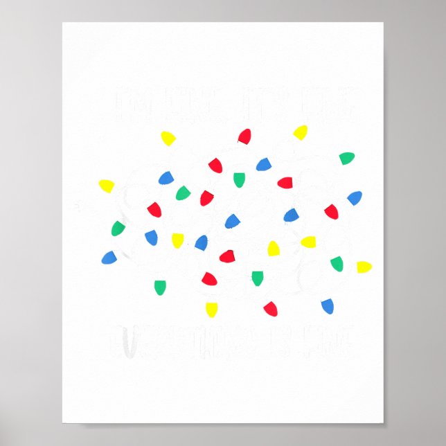 Poster It's Fine I'm Fine Everything Is Fine Funny Christ (Devant)