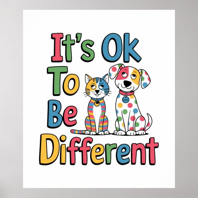 Poster It's ok to be different (Devant)