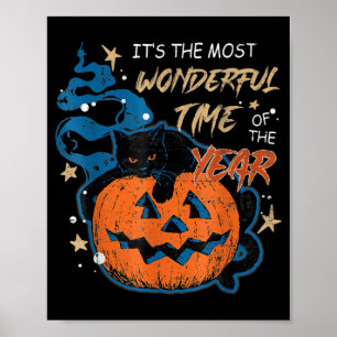Poster It's the Most Wonderful Time of the Year black cat