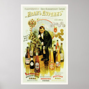 Poster IVAN DURDIN BREWERY Russian Alcohol Liquor Company