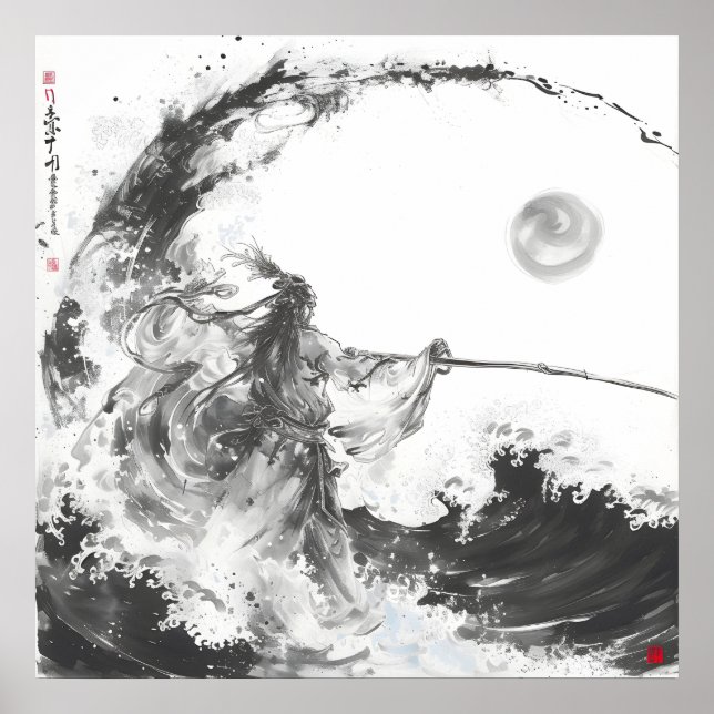 Poster Izanami et Izanagi Black and White Spears (Devant)