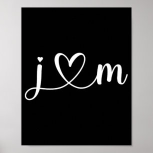 Poster J Love M Mariée Boyfriend Et Girami J Lettre A