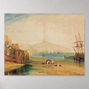 Poster J.M.W. Turner - Scarborough Town and Castle