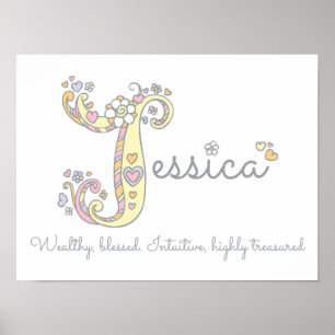 Poster J pour Jessica nom initial de l'art doodé signifia