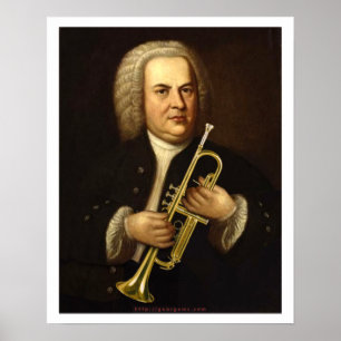Poster J.S. Bach avec la trompette