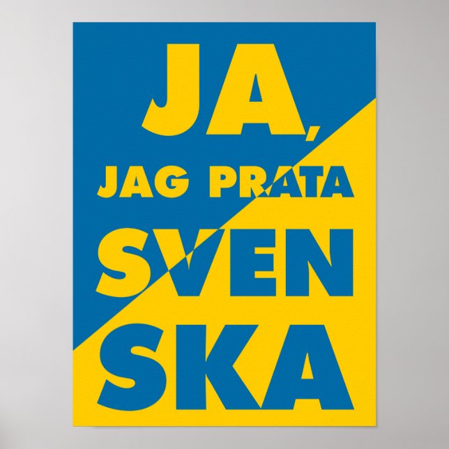 Poster Ja, Jag Prata Svenska, Oui je parle suédois (Devant)