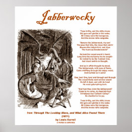 Poster Jabberwocky (Lewis Carroll à travers le miroir