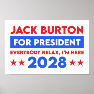 Poster Jack Burton Pour Président 2028