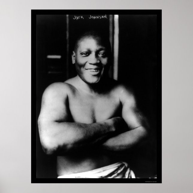 Poster Jack Johnson Boxing 1915 (Devant)