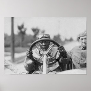 Poster Jack Johnson conduisant son insecte de Thomas