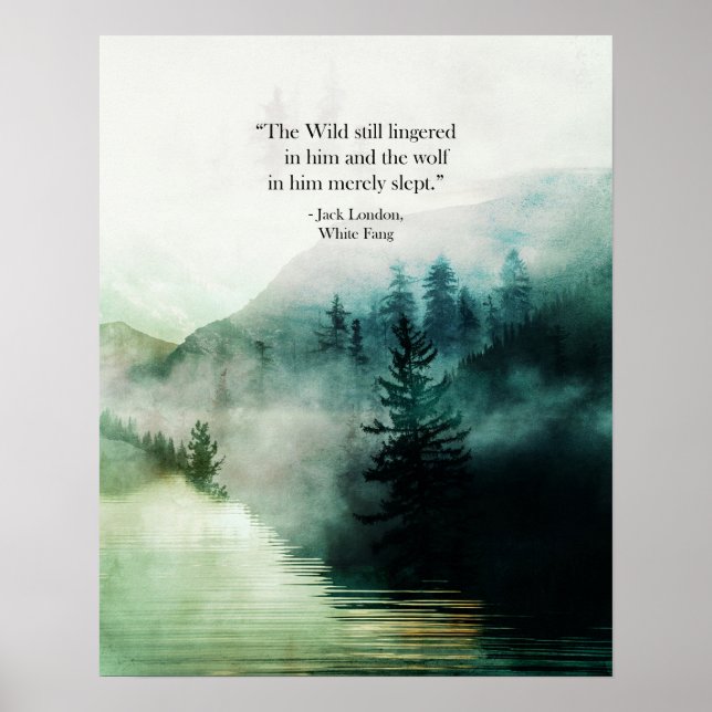 Poster Jack London Citation Art Print (Devant)