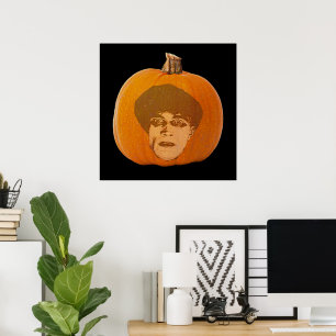 Poster Jack o' Lantern Caligari Face, Citrouille d'Hallow