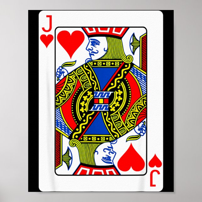 Poster Jack Of Hearts Playing Card Valentine Costume  (Devant)