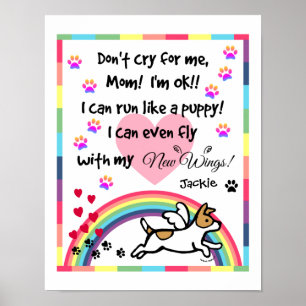 Poster Jack Russell Terrier Rainbow Bridge Art