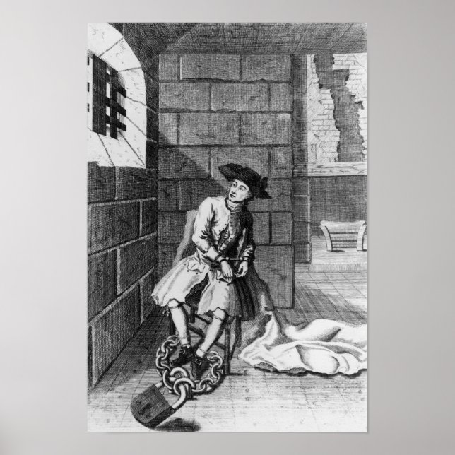 Poster Jack Shepberd à la prison de Newgate, 1724 (Devant)