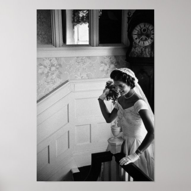 Poster Jackie Kennedy Throwing Mariage Bouquet - 1953 (Devant)