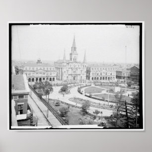 Poster Jackson Carré, Nouvelle-Orléans, La. c1905