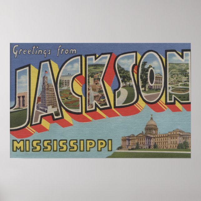 Poster Jackson, Mississippi - Scènes de grandes lettres (Devant)