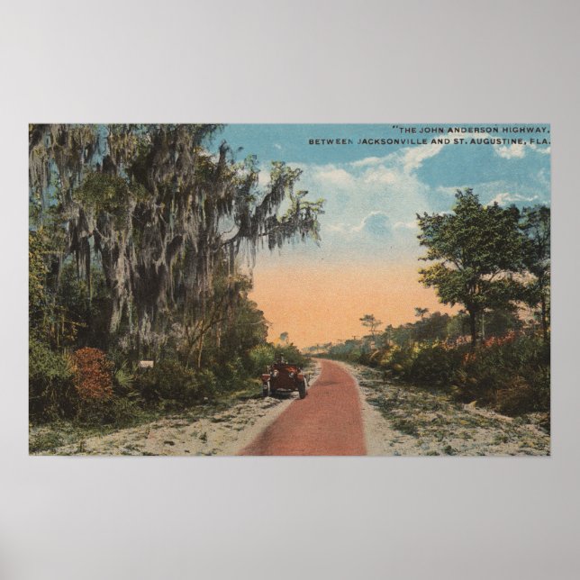 Poster Jacksonville, Floride - Vue de John Anderson (Devant)
