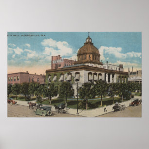 Poster Jacksonville, Floride - Vue extérieure de la ville